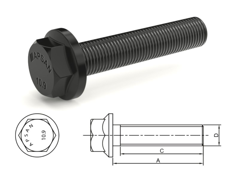 APS-104 - DİSK BAğLANTI CİVATASI M14X1,5X75 TP.