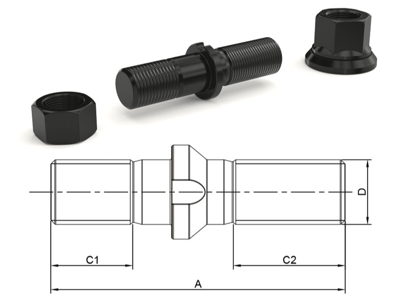 DRS-30225 - BPW DORSE ORT. İNCE 22X1,5 105MM