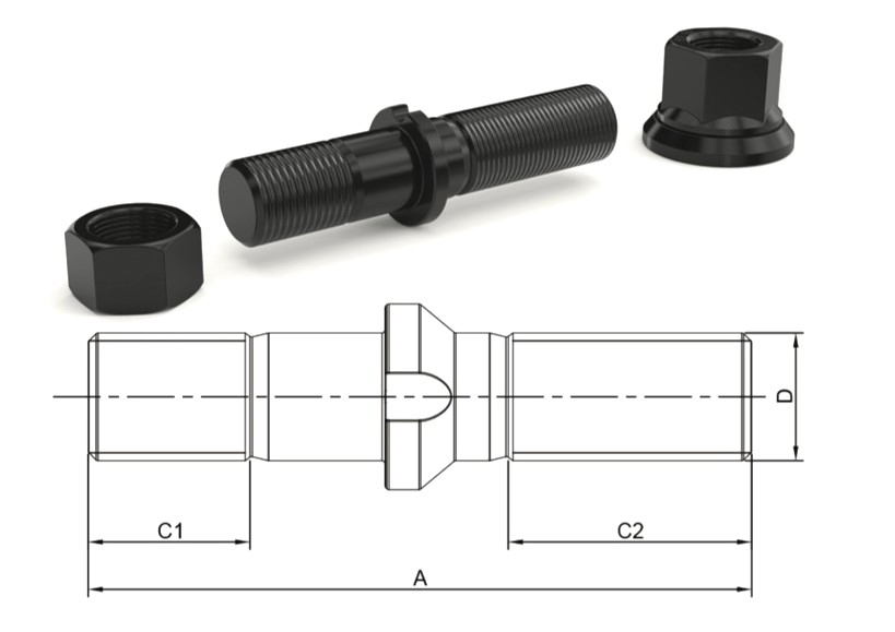 DRS-30226 - BPW DORSE ORT. İNCE 22X1,5 114MM