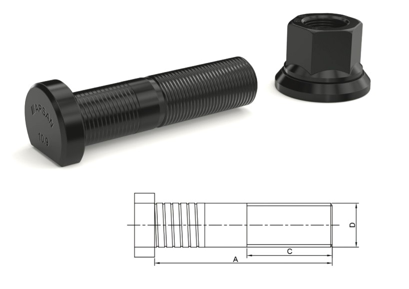 DRS-30228 - BPW DORSE ÇAKMA BİJON YM. 88,5MM TRAPEZ