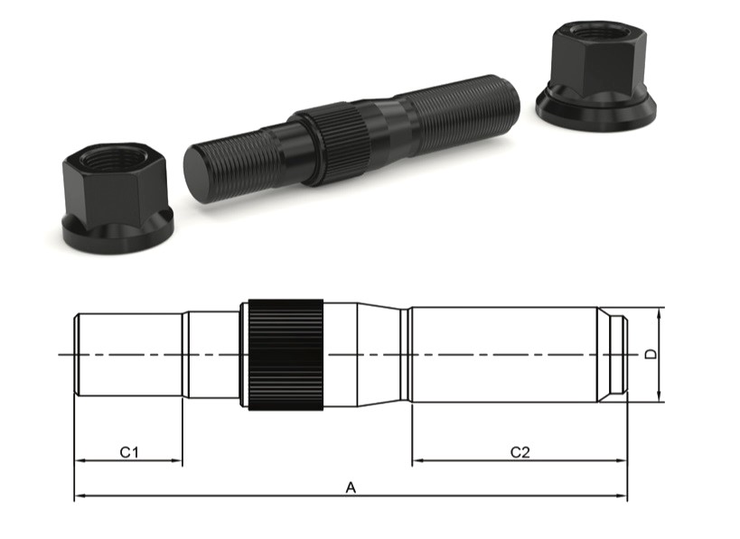 FRD-6126 - FORD CARGO 2621-2626 ARKA BİJON 128MM