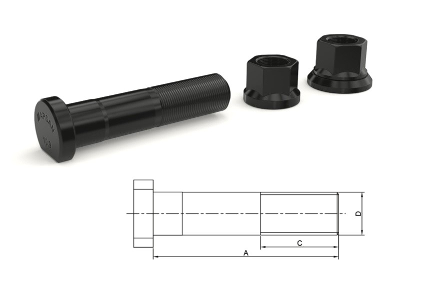 MER-2536 - MERCEDES 352 ARKA BİJON 89mm