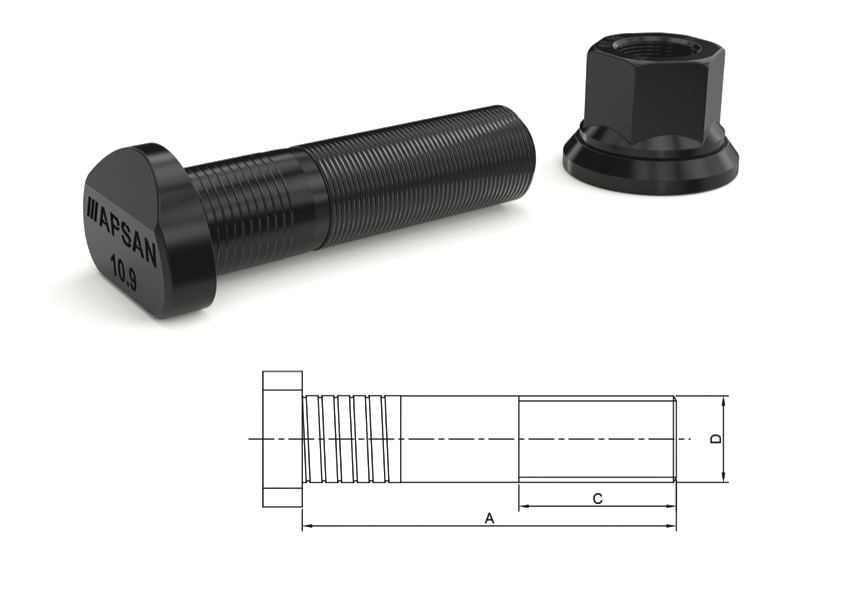 MER-2563 - AXOR ACTROS YM. ARKA BİJON 85mm