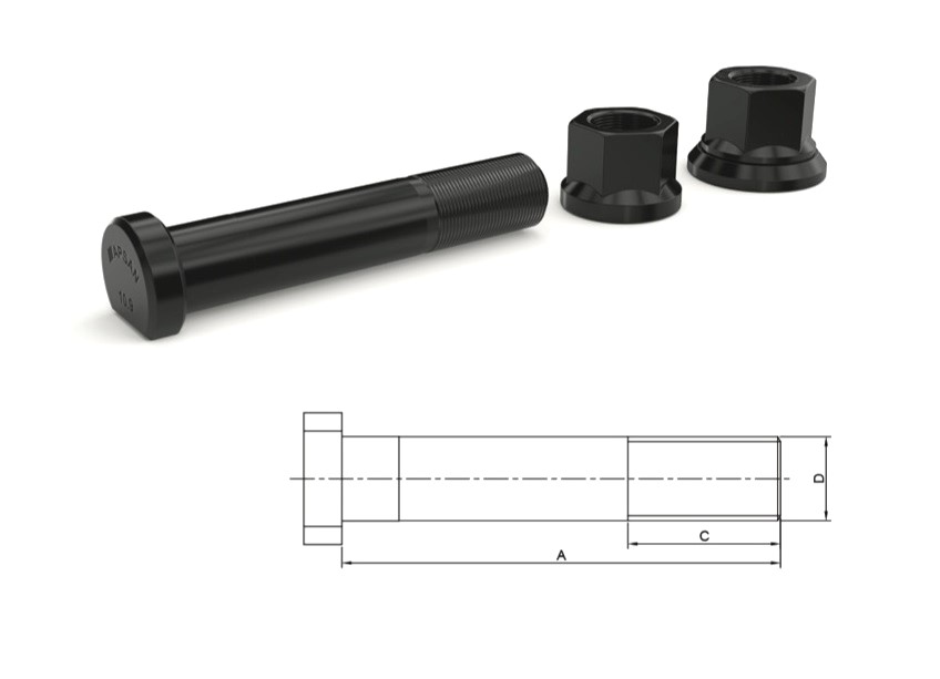 MER-2576 - MERCEDES 2517-2521-2524-2622 ARKA BİJON 115mm