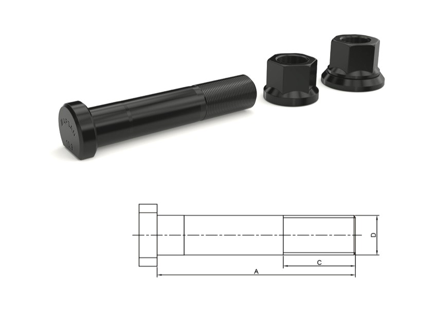 MN-3156 - MAN 22-190 ARKA BİJON 110mm