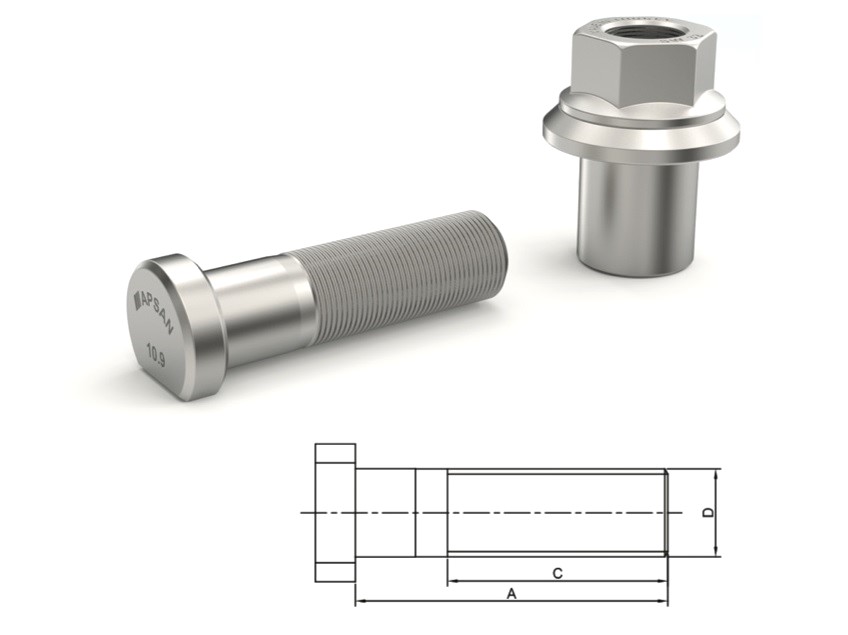 MN-3161 - MAN FORTUNA ARKA BİJON 78mm ALÜM. JANT SOM.