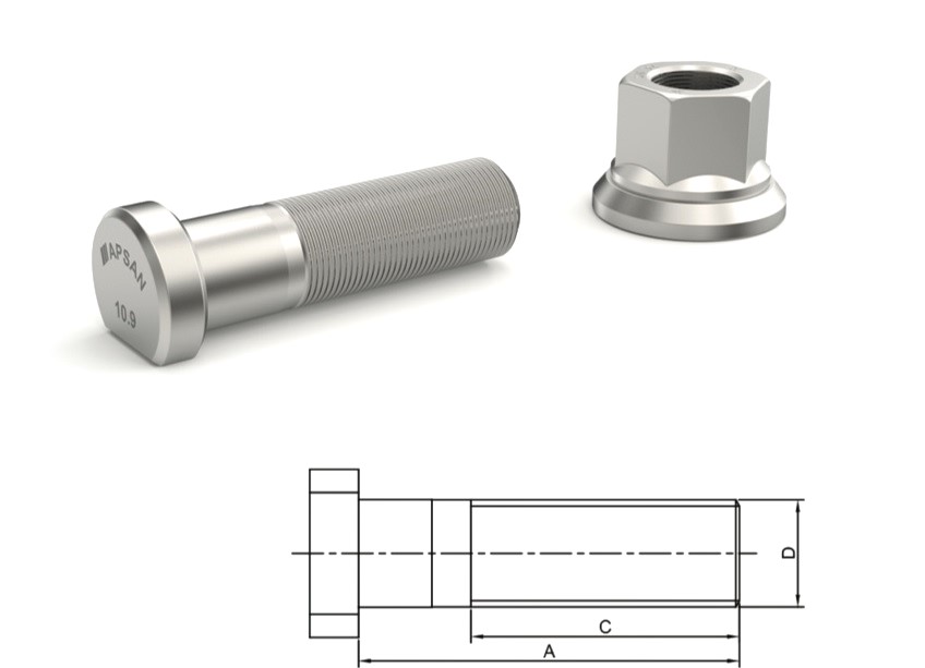 MN-3162 - MAN TGA ÖN BİJON 78mm ALÜM. JANT SOM.