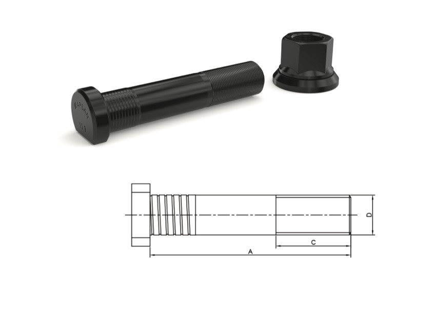 MN-3166 - MAN TGA TRAPEZ ARKA BİJON 110mm